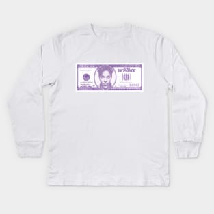 Prince Purple Money Kids Long Sleeve T-Shirt